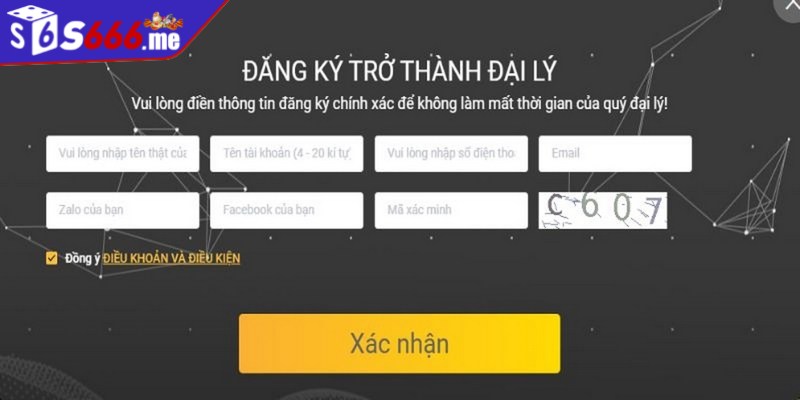 Truy cập trang web chính thức của S66 để tiến hành đăng ký đại lý